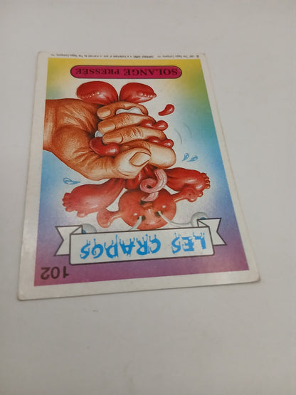 Sticker Les Crados Solange Pressée n°102 1987