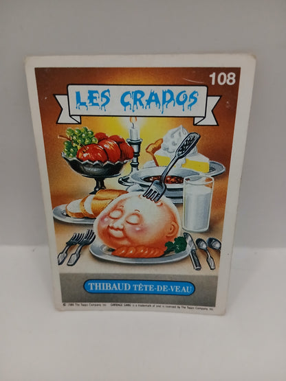 Sticker Les Crados Thibaud tête de Veau n°108 1986