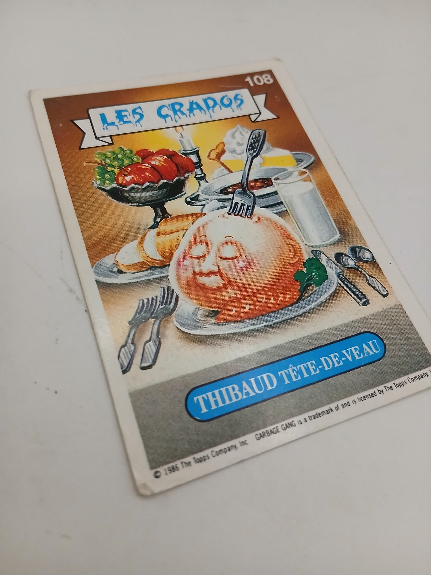 Sticker Les Crados Thibaud tête de Veau n°108 1986