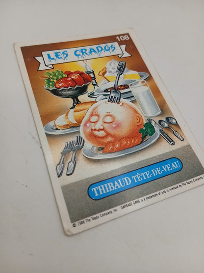 Sticker Les Crados Thibaud tête de Veau n°108 1986