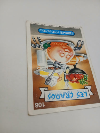Sticker Les Crados Thibaud tête de Veau n°108 1986