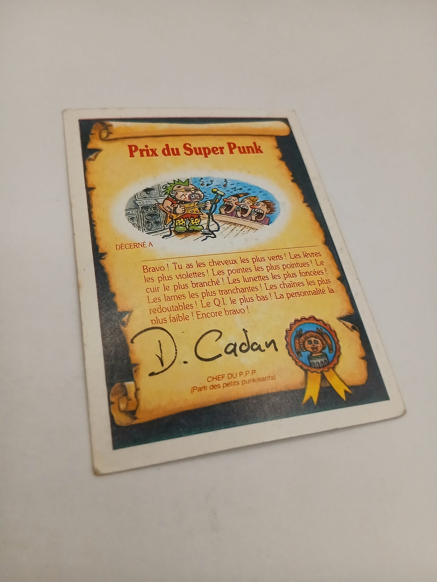 Sticker Les Crados Thibaud tête de Veau n°108 1986