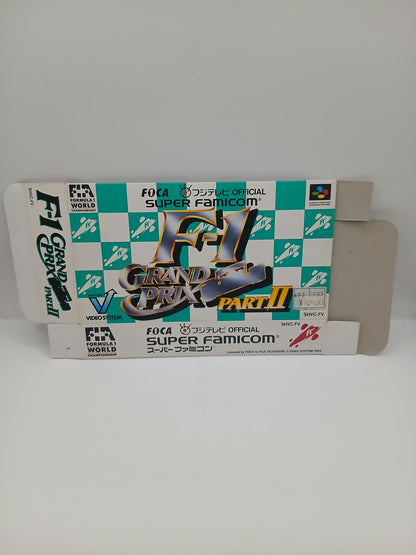 Boîte vide Super Famicom F1 Grand Prix