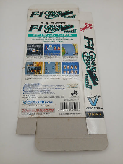 Boîte vide Super Famicom F1 Grand Prix