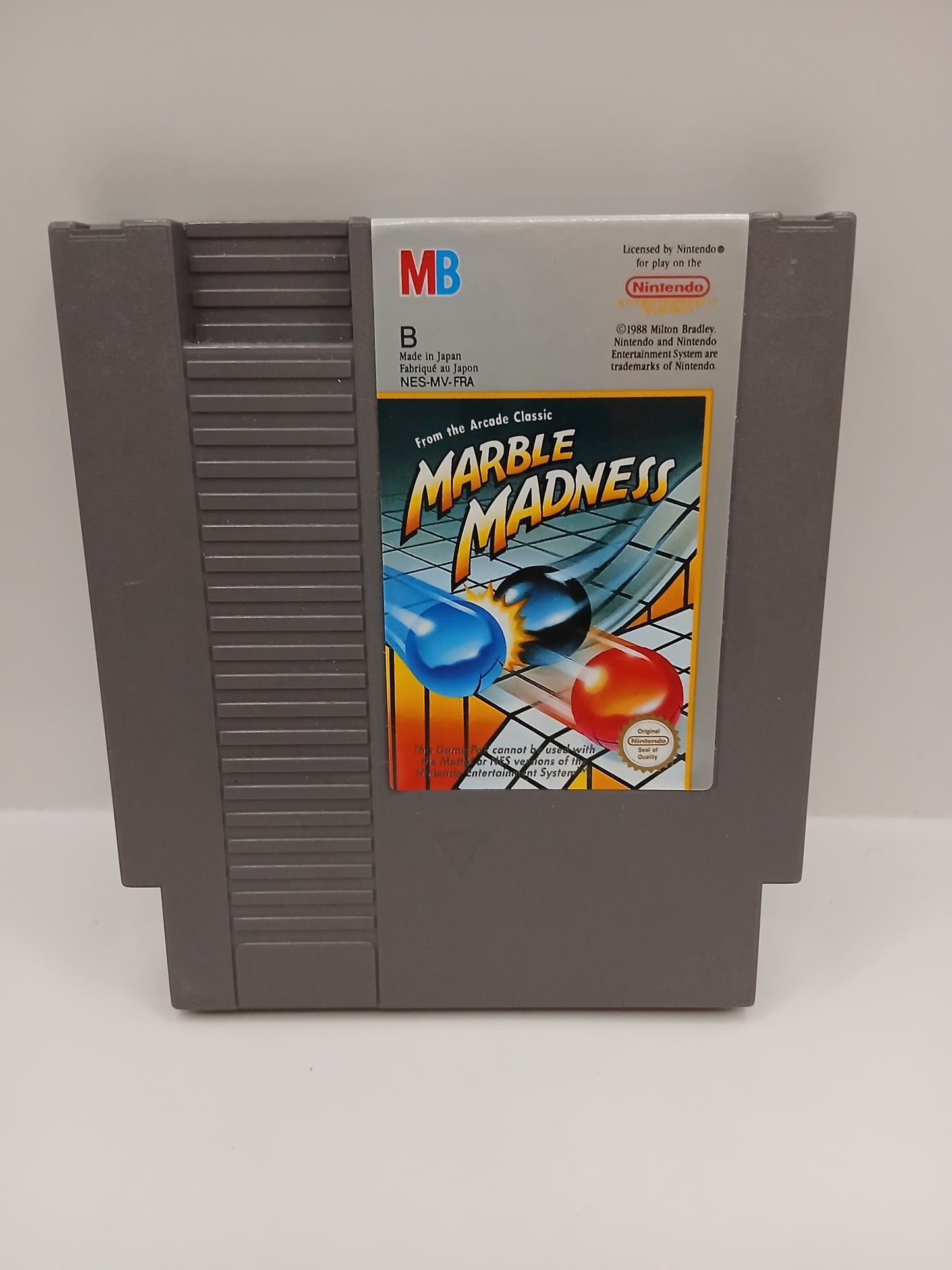 Jeu Nes Marble Madness cartouche seule Fra Pal B