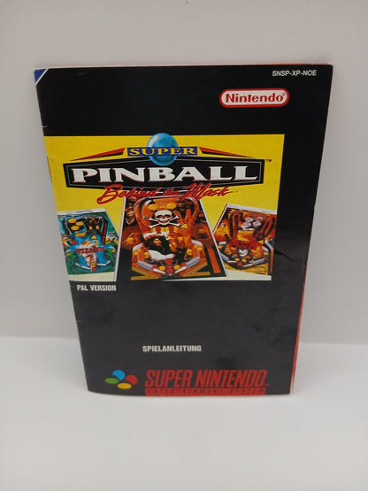 Notice Super Nintendo Super Pinball NOE